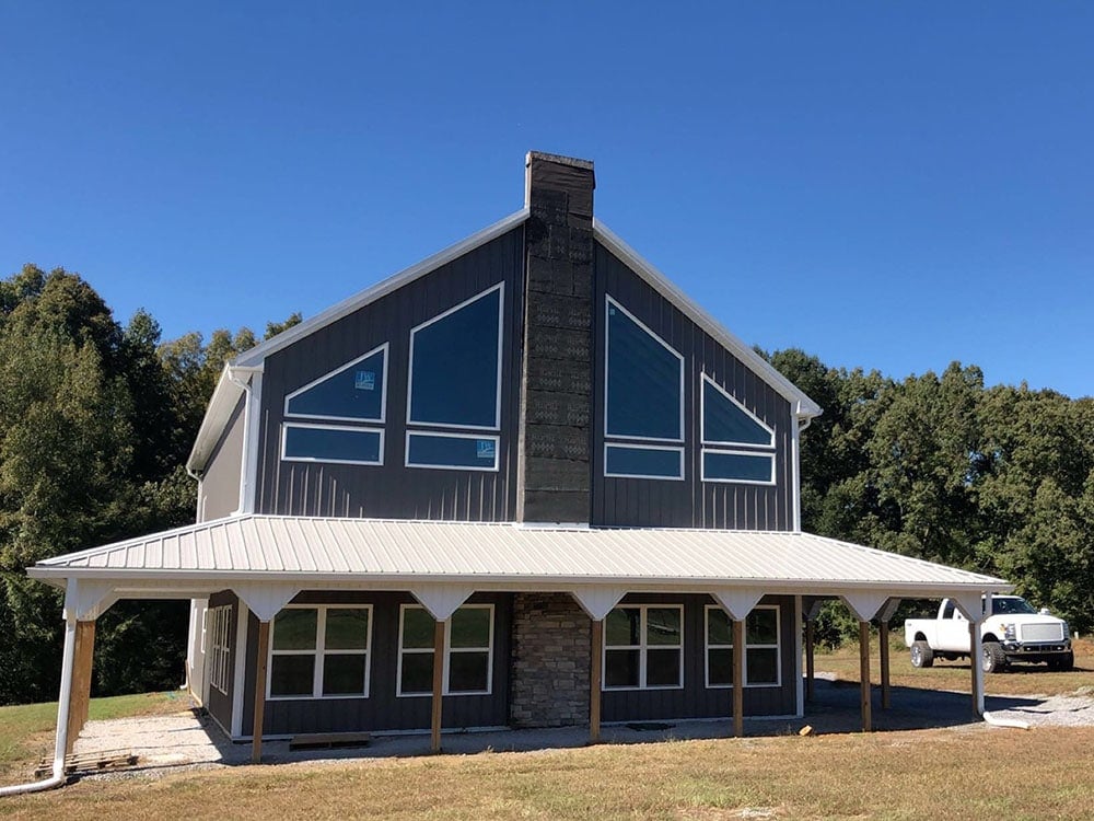 Residential Post-Frame Construction | Barndominium | Post-Frame Home with Large Windows | Lake Home | | Kentucky | Tennessee | Illinois | Indiana