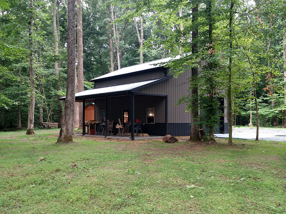 Residential Post-Frame Construction | Barndominium | Post-Frame Home in Woods | Kentucky | Tennessee | Illinois | Indiana