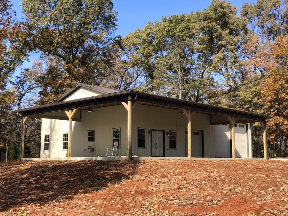 Residential Post-Frame Construction | Barndominium | Post-Frame Home with Wraparound Porch | Kentucky | Tennessee | Illinois | Indiana
